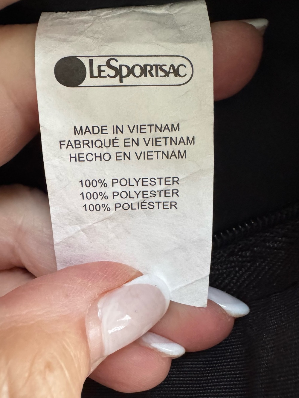 LeSportsac Rip Stop  Black Crossbody Shoulder Bag - Picture 12 of 14